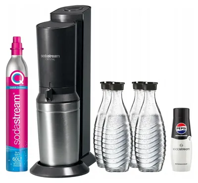 Zdjęcie produktu dla SodaStream 1047202410, Karafka do saturowania, Przezroczysty, Szkło, 1 l, 2 szt., 195 mm