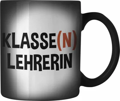 Produktbild von Trendation - -  Klassenlehrerin Leherin Geschenk Farbwechsel Zauber-Tasse Geschenkidee Lustig Danke Sprüche Dankeschön Grundschule (Schwarz)