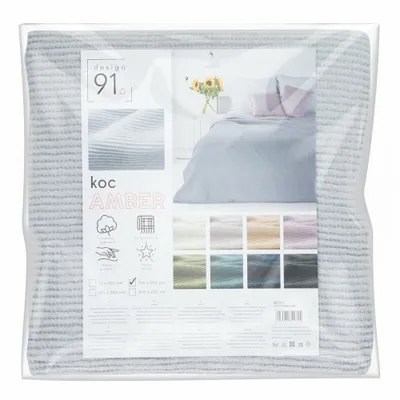 Obrázek produktu pro Design91 Teplá deka, útulná deka AMBER silver 70x160