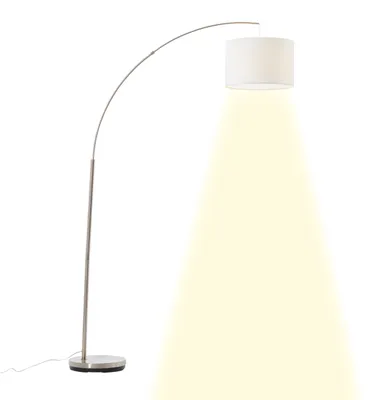 Bogenlampe Clarie 1,8 m, Eisen/Weiß, 1x E27, max. 60 W
