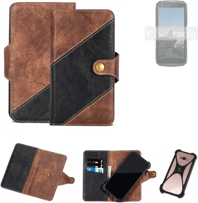 Produktbild von K-S-Trade Handyhülle Schutzhülle Bookstyle Case kompatibel mit Doogee S41 Pro Klapphülle Cover Hülle Schutztasche 1x