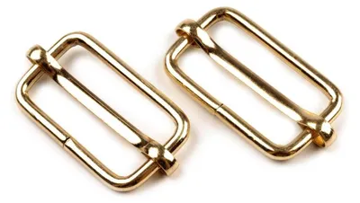 10 Regulatoren Gurtverschieber - Verschieber für Gurte 13x25 mm, gold