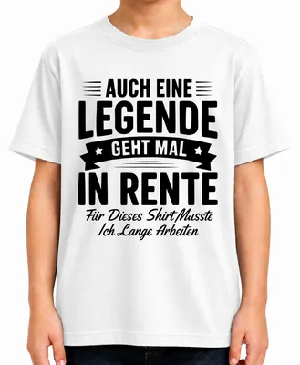 Immagine prodotto di Anche una leggenda va in pensione. Regalo per il pensionamento. Maglietta per bambini, bianca, taglia 116