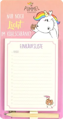 Produktbild von Pummeleinhorn - Magnet Einkaufsliste "Licht", 19 x 10cm
