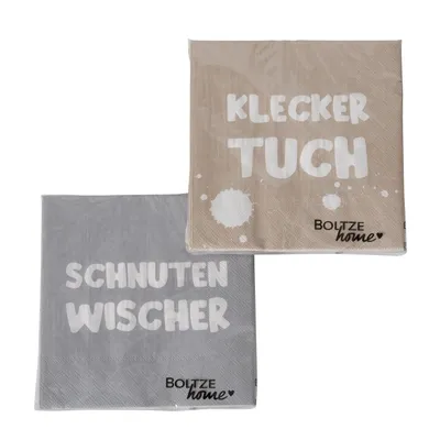 Produktbild von Boltze Servietten 2er Set - Kleckertuch & Schnuttenwischer