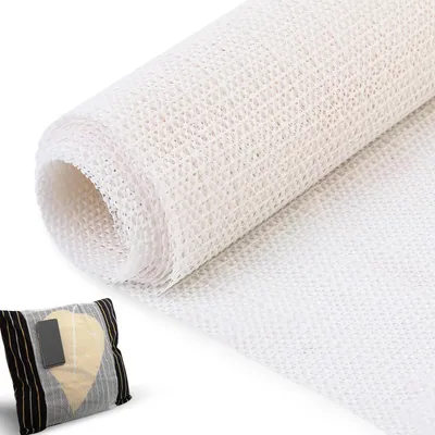 Produktbild von Teppichunterlage rutschfest 90x200cm hellgrau PVC Polyester-Mesh
