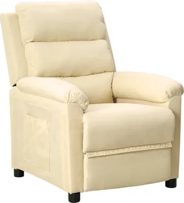 Image de Fauteuil inclinable Crème Tissu