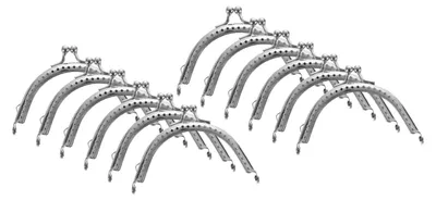 Image de Châssis pour portefeuilles en métal - 12 pièces - Pour travaux manuels et couture - 8,5 cm, argent