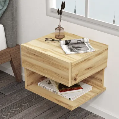 Obrázok produktu pre Loftový nočný stolík LEVY 27 dub Left