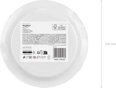 Image de Assiette en carton 18 cm, lot de 6, rouge foncé