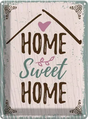 Produktbild von vianmo Blechschild 40x30 cm Home Sweet Geschenk