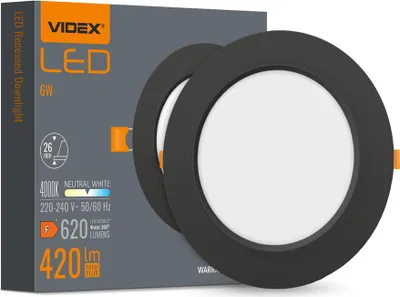 Immagine prodotto di Luce LED da incasso VIDEX-DOWNLIGHT-LED-DLBR-064-BLACK-6W-NW