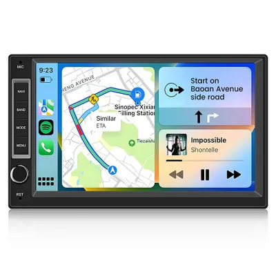 Produktbild von Hexinex 1GB+32GB 7-Zoll-Android-15 Universales 1-DIN-Autoradio CarPlay, Android Auto, GPS Navi WIFI BT DAB+ SWC USB