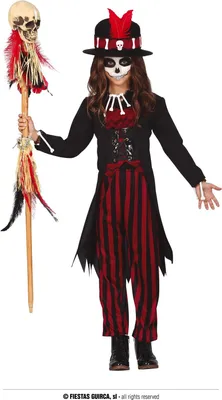Produktbild von Voodoo Magie Halloween Kostüm Für Kinder Fantasievolle Kreation Für Mystische Abende Verzauberter Magier Und Dunkler Hexenmeister Kreatives Spiel Und Abenteuer, Größe: 110/116 Farbe: Schwarz