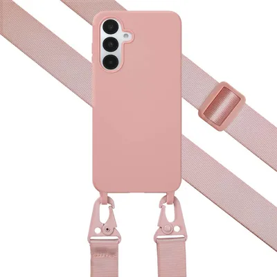 Immagine prodotto di Custodia in silicone Selencia con cinturino rimovibile Samsung Galaxy A36 - Rosa sabbia