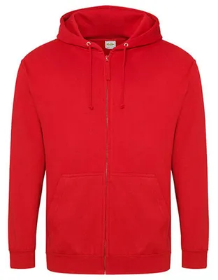 Produktbild von Awdis - Kapuzenpullover für Herren/Damen Uni, Mit Reißverschluss LT2550 (XXL) (Feuerrot)