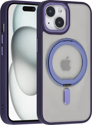 Obrázek produktu pro Příslušenství UNIQ iPhone 15 Zadní kryt pouzdra - Magsafe Whiteh ring stand - Purple