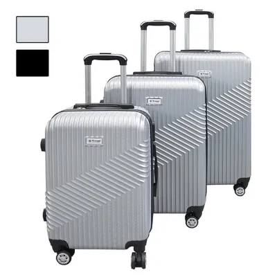 Produktbild von Trolley Set Reisekoffer 3-teilig - ABS Hartschale für jede Reise Silber