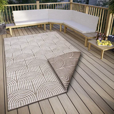 Outdoor-Teppich, wetterfest, wasserdicht, umkehrbar, 160 x 230 cm