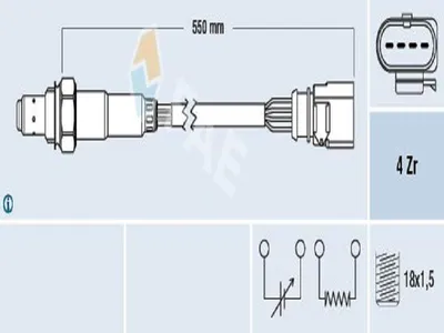Produktbild von FAE Lambdasonde für VW GOLF VI (5K1) Beheizt 77439