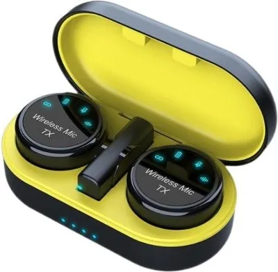 Immagine prodotto di INF Microfono Lavalier Wireless con Clip Magnetica, Type-C, Doppio Microfono per Streaming Live