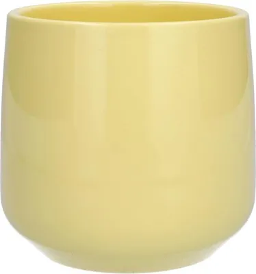 Produktbild von INNA-Glas Übertopf ZIOKA aus Keramik, matt-gelb, 26 cm, Ø 29 cm - Deko Topf