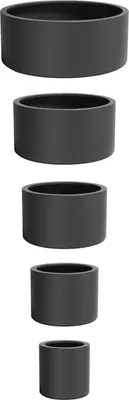Produktbild von Adezz CIRCUM Standard Pflanzgefäß Fiberglas Pflanzkübel Blumenkübel schwarz