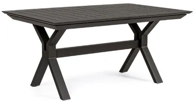 Produktbild von Casa Padrino Luxus Gartentisch Anthrazit 180-240 x 100 x H. 76 cm - Ausziehbarer Esstisch aus pulverbeschichtetem Aluminium - Luxus Garten & Terrassen Tisch - Luxus Garten & Terrassen Möbel