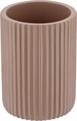 Produktbild von TENDANCE | Zahnputzbecher - Zahnbürstenhalter aus Polymerharz - beige - Becher für Zahnbürste Zahnpasta - für Badezimmer