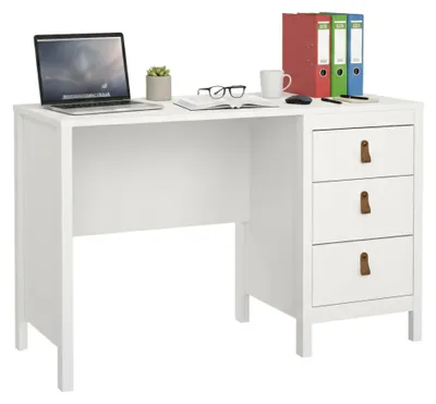 Produktbild von Schreibtisch Murjan, Mehrzweckschreibtisch, Bürotisch für PC, Eckschreibtisch, 120x48 h77 cm, Weiß
