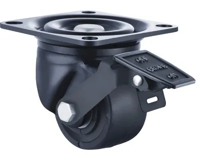 Produktbild von Tarrox Schwerlast Lenkrolle feststellbar 75x50 mm mit Kunststoffrad bis 600 kg, Plattengröße 105x85 mm