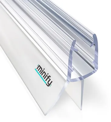 Produktbild von minify Duschdichtung Glastür 5–8 mm, transparentes U-Profil mit Milchglas-Dichtlippe, Ersatzdichtung Dusche, 39 cm