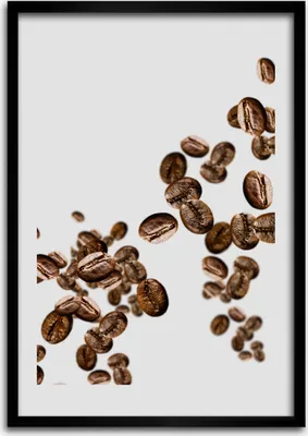 Produktbild von Bild - Bilderrahmen - 50 cm x 70 cm - MDF - Rahmen - Wandkunst Körner Kaffee