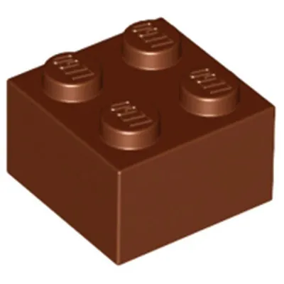 Immagine prodotto di Mattoncini Lego® 2x2 3003 - 100 pezzi rosso-marrone