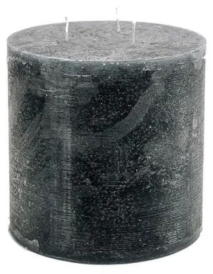 Obrázek produktu pro Branded By Stumpenkerze, svíčka, průměr 15 × 15 cm, tmavě šedá, doba hoření cca 90 hodin.