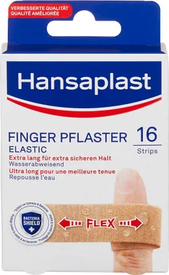 Obrázek produktu pro Hansaplast, Extra dlouhé náplasti, zejména na poranění prstů, 16 kusů (VÝROBEK Z NĚMECKA)