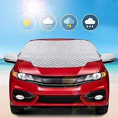 Image de Bâche de voiture avec 5 fixations magnétiques, pliable, offrant une protection contre le vol et le soleil en été