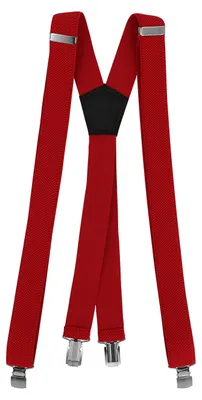 Produktbild von Fabio Farini - 1 Stück Schmales Y-Design mit 2,5cm Breite verstellbar mit extra starken Clipverschluss, Rot