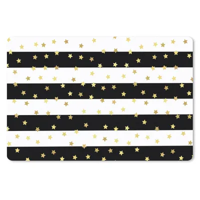 Produktbild von MuchoWow® Mauspad Mousepad Sterne - Gold - Konfetti - Muster 27x18 cm - Mousepads - Maus Mat - Pad - Mausunterlage - Büroartikel - Desk Matten