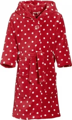 Produktbild von Bademantelpunkte Junior Red Größe 110/116
