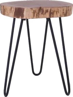 Produktbild von Beistelltisch "NASTI" aus Massivholz Akazie in braun. Abmessungen (BxHxT) 38x40x38 cm