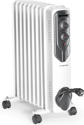 Image de TROTEC Chauffage électrique Radiateur à huile TRH 20 E (2000 watts, 3 niveaux de chauffage, thermostat, 4 roulettes pivotantes, enroulement pratique du câble, poignée intégrée)
