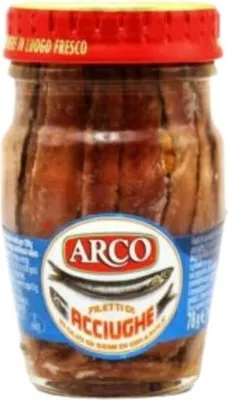 A jar of anchovy fillets in oil.