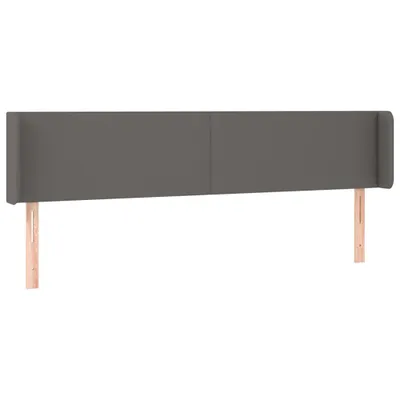 Produktbild von vidaXL Kopfteil mit Ohren Grau 203x16x78/88 cm Kunstleder