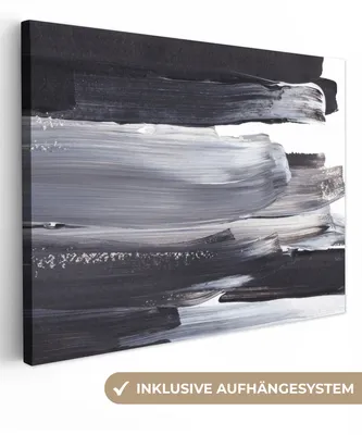 Obrázek produktu pro OneMillionCanvasses® - Obraz na plátně - Barva - Černá - Design, nástěnný obraz, nástěnné dekorace obrazy obývací pokoj, 40x30cm