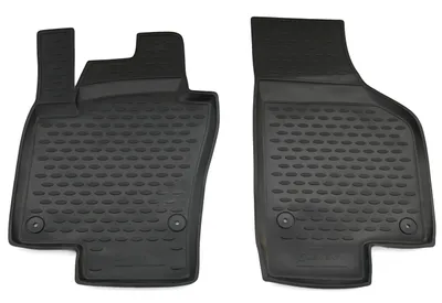 Gummi Fußmatten Set für VW Tiguan 5N, Bj. 10/2007-2016, 2-teilig, schwarz