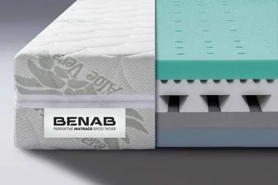 Produktbild von Kaltschaummatratze Benab Omega Flex Matratze 140 x 200 cm H2 / H3 hart 20 cm hohe Kaltschaummatratzen, Aloe Vera, PUR, BIO Schaum, 7 Zonen, Profilierung