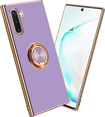 Produktbild von Cadorabo Schutzhülle für Samsung Galaxy NOTE 10 Hülle in Lila Etui Case Cover Kameraschutz magnetische Autohalterung