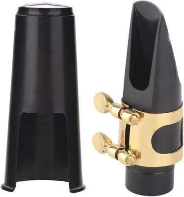 Image de Embouchure de saxophone alto professionnelle pour le jazz - Noire - Facile à jouer - Polyvalente