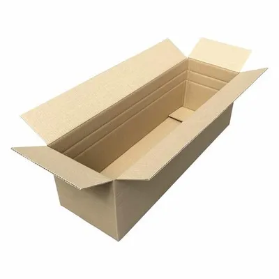 Produktbild von 1x Faltkarton  800x250x(150)-250mm mit variabler Höhe 1-wellig Dickwelle braun